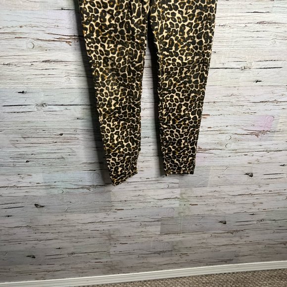 WE THE FREE people leopard cheetah print Belle high rise pants size 25 - Picture 2 of 8